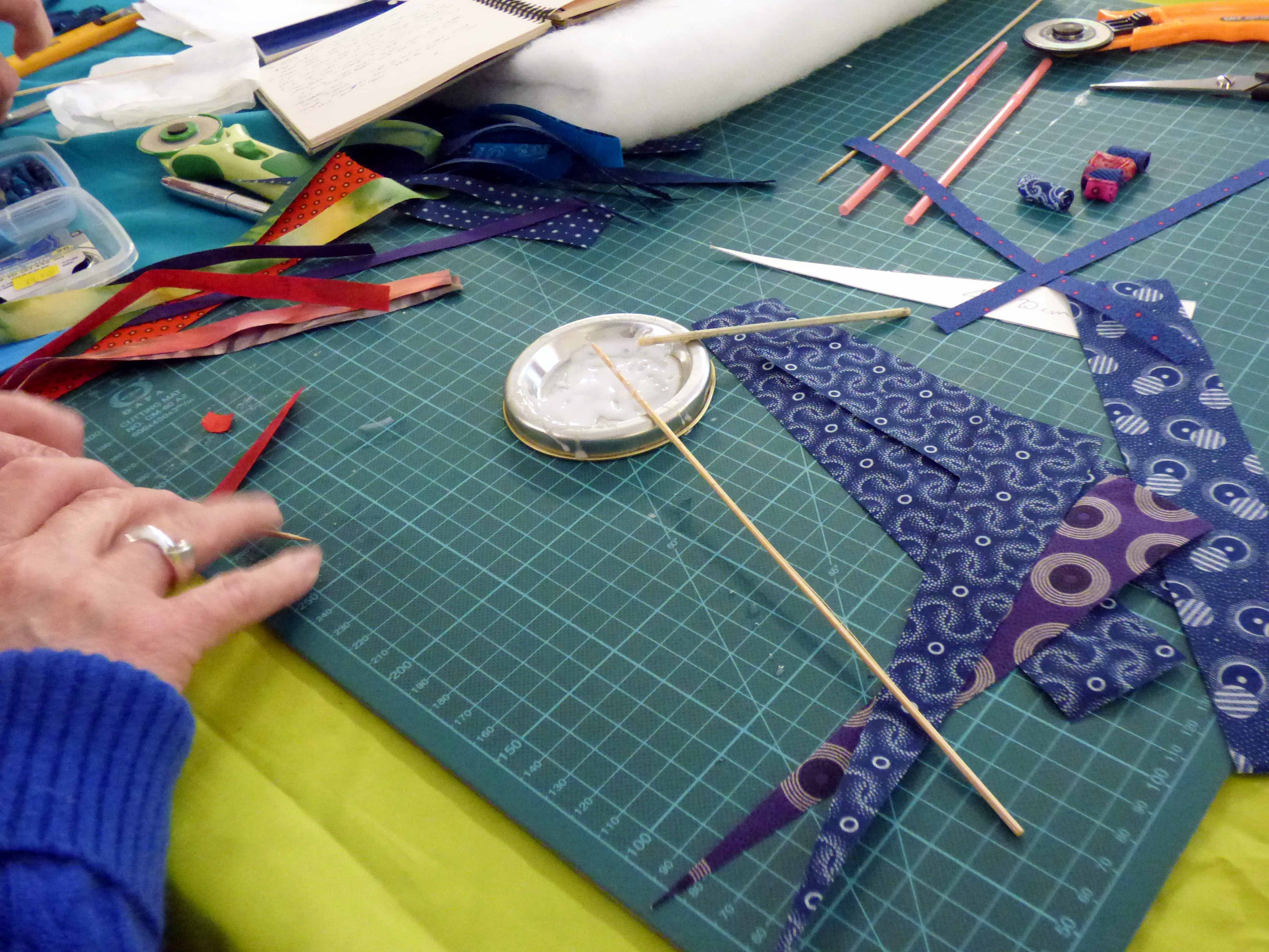 Fabric Beadmaking workshop with Magie Relph 2019