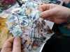 students work at "Fabulous Fragments" workshop with Shelley Rhodes 2017