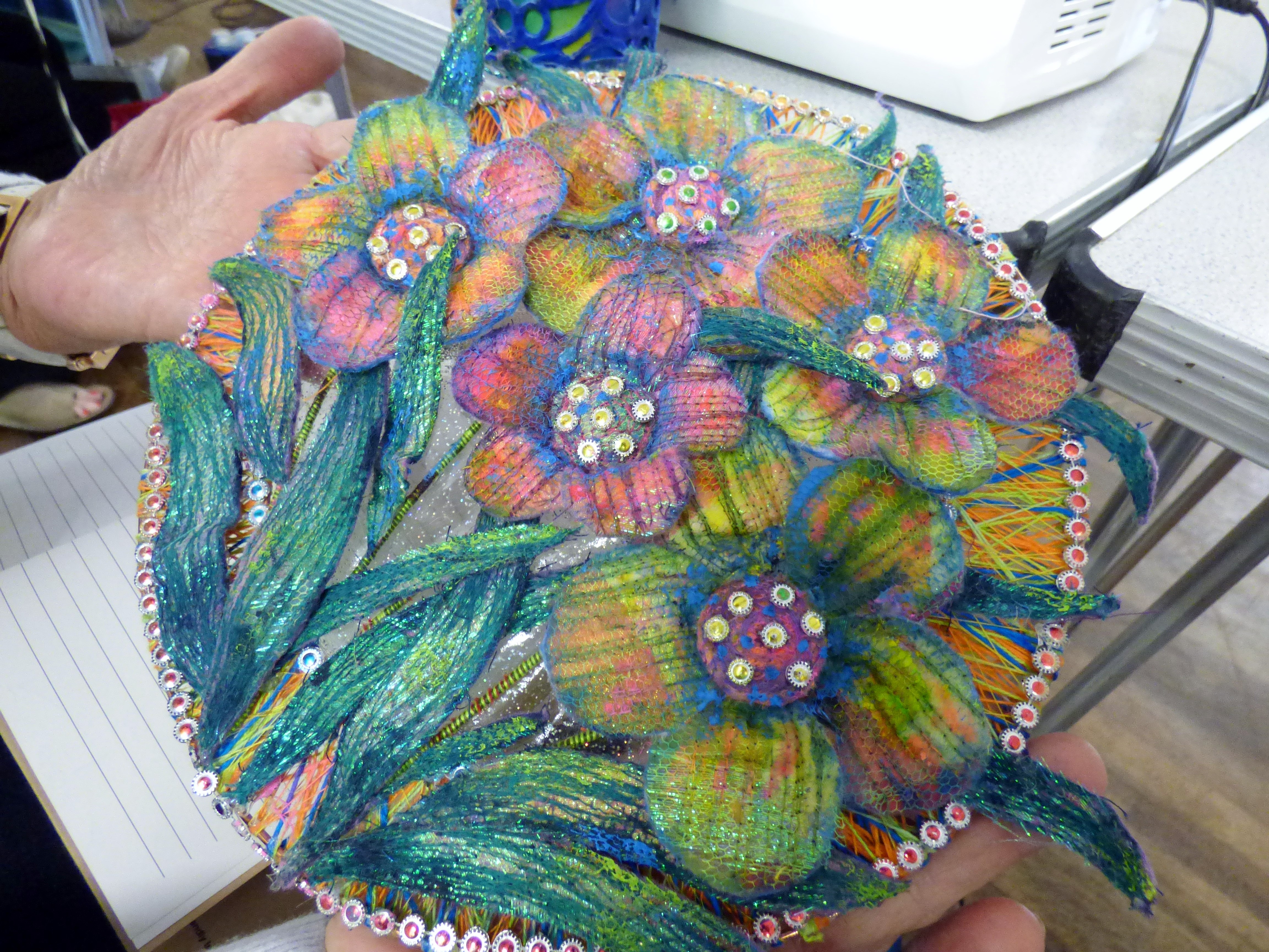 embroidery by Nikki Parmenter at "Fantastic Fish" workshop by Nikki Parmenter