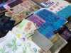 students work at the end of "From Plain to Printed" print Workshop with Anne Cornes, April 2019