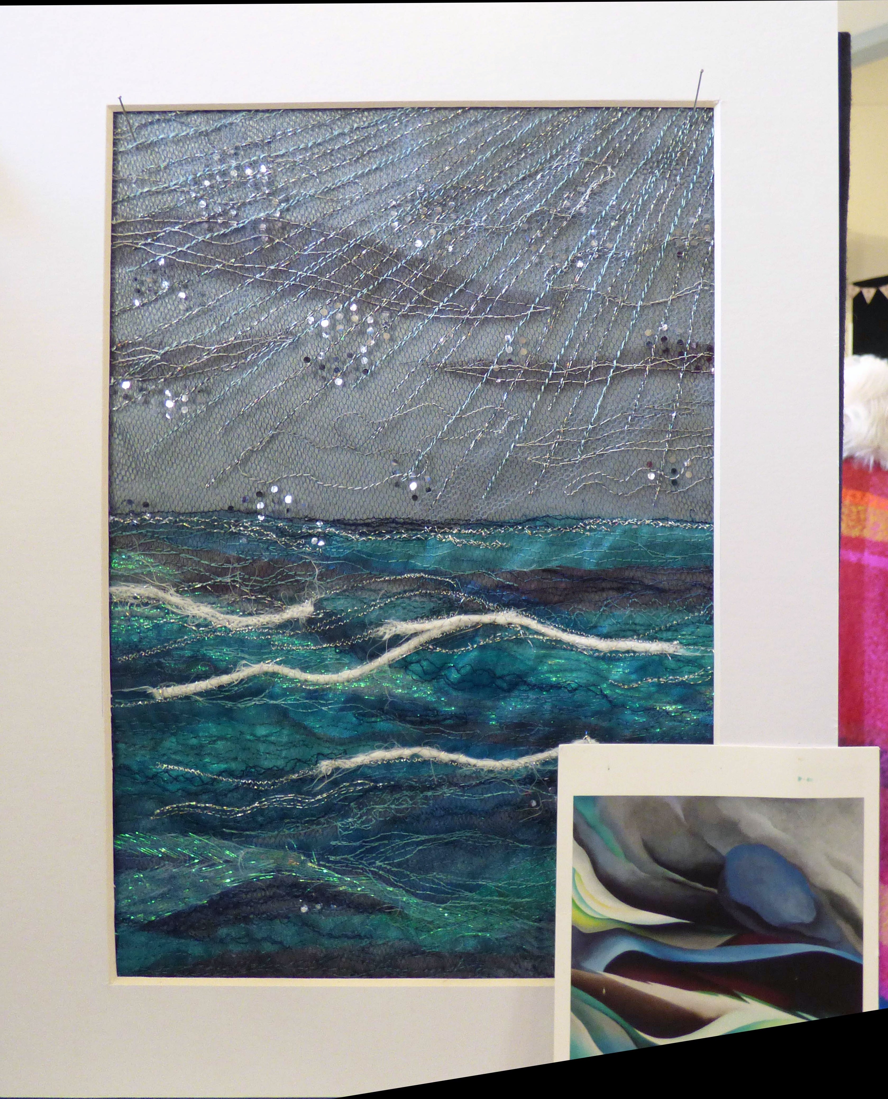 Diane Moore won 3rd Prize in the"From Postcard to Stitch" competition, January 2022