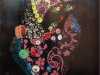 PROTECTIVE AMULET 3 by Jane Fairhurst, oil on limewood. From The Heart exhibition, St Helens, Feb 2020