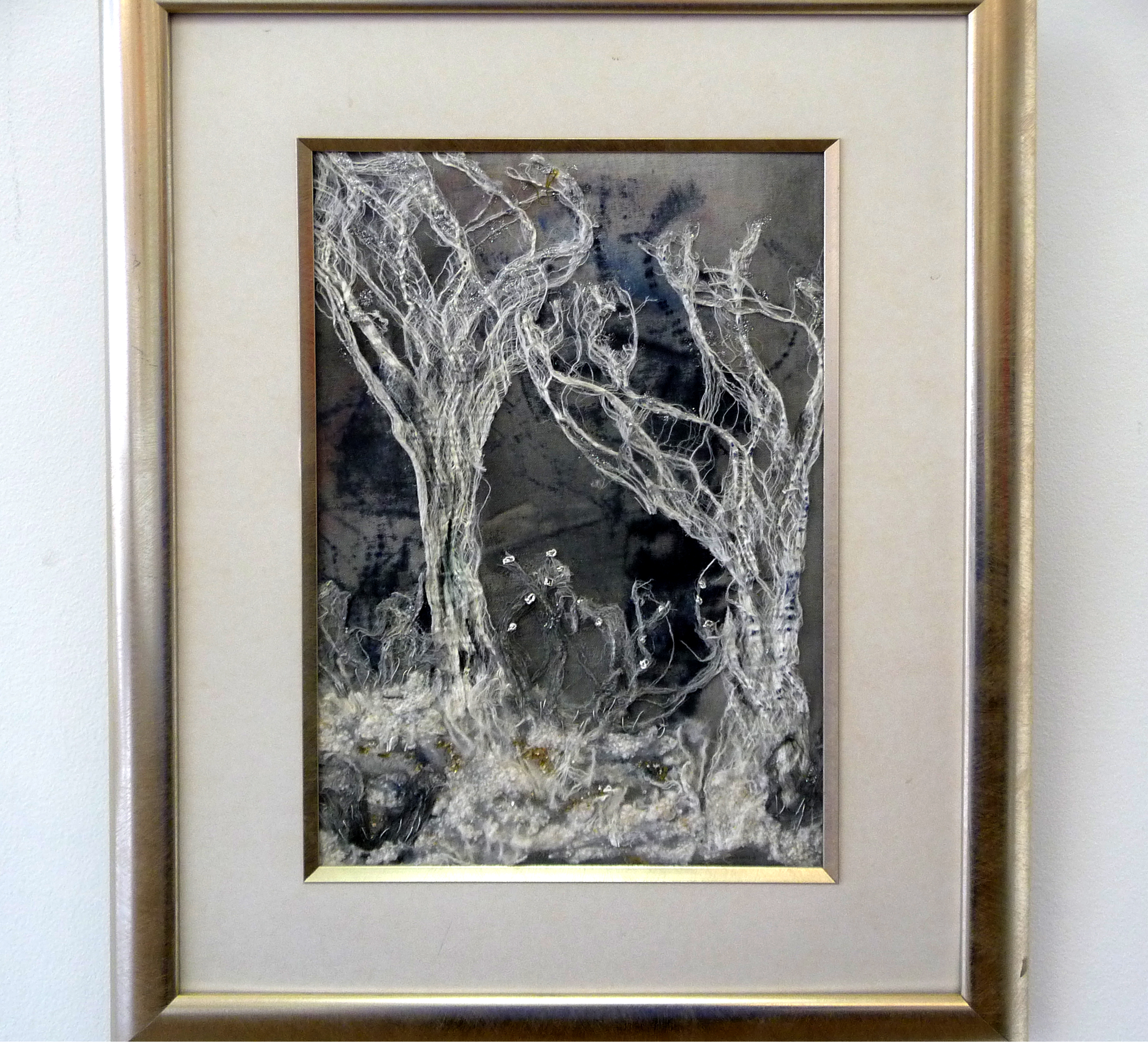 SPARKLING TREES by Sue Tyndesley, mixed media