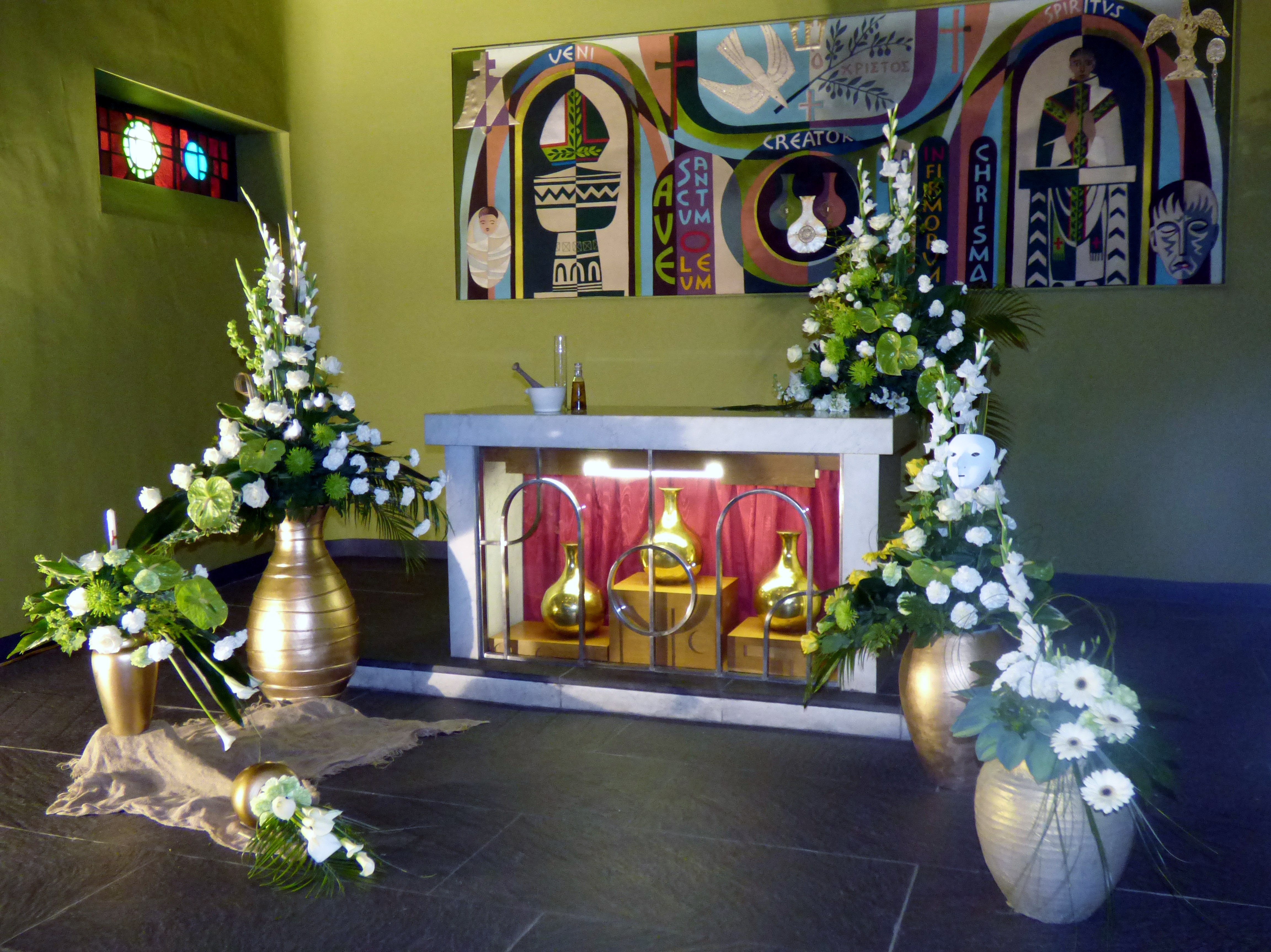 Chapel of the Holy Oils at Golden Jubilee Flower Festival, Liverpool Metropolitan Cathedral 2017