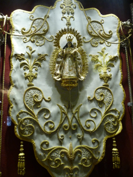 goldwork banner in church in Mijas, Spain 2013