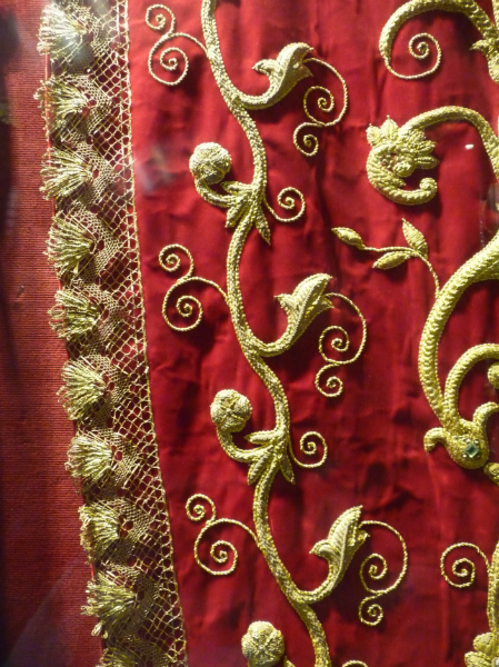 detail of goldwork in church in Mijas, Spain 2013
