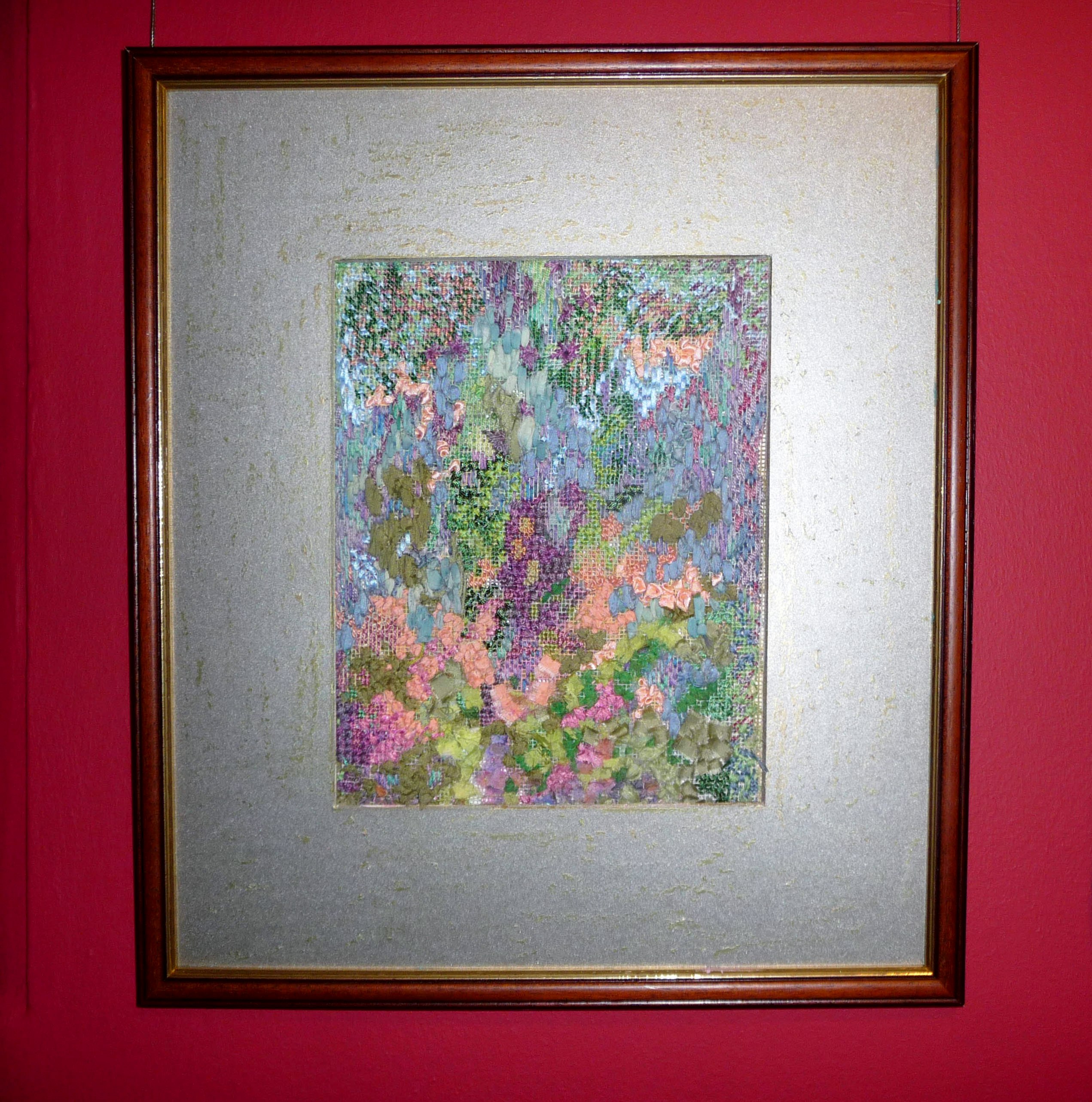 THE GARDEN, 2011, June Hodgkiss, fabric strips on canvas