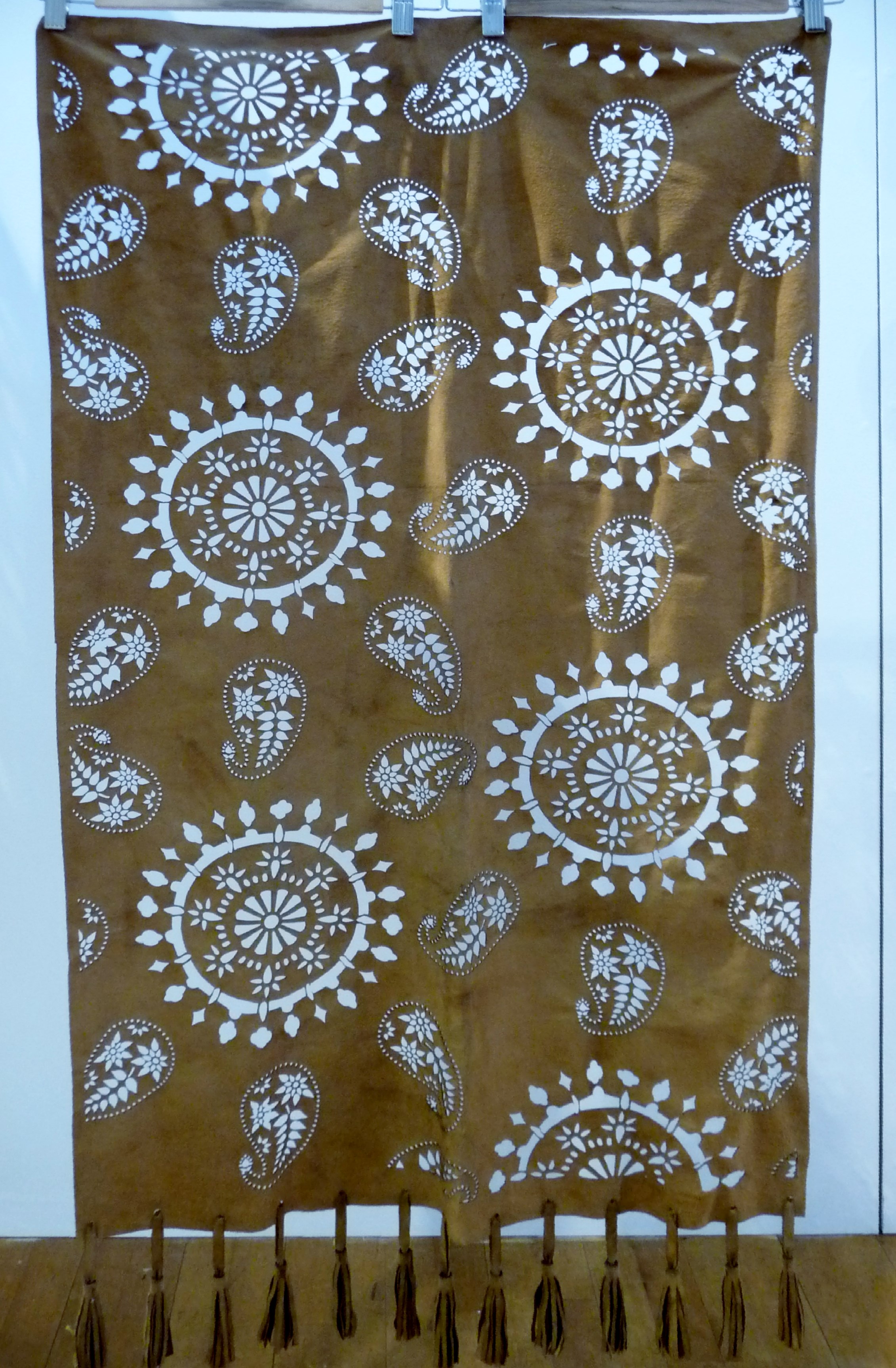 laser cut print hanging by Hannah Williams at Liverpool Hope Uni Degree Show 2015