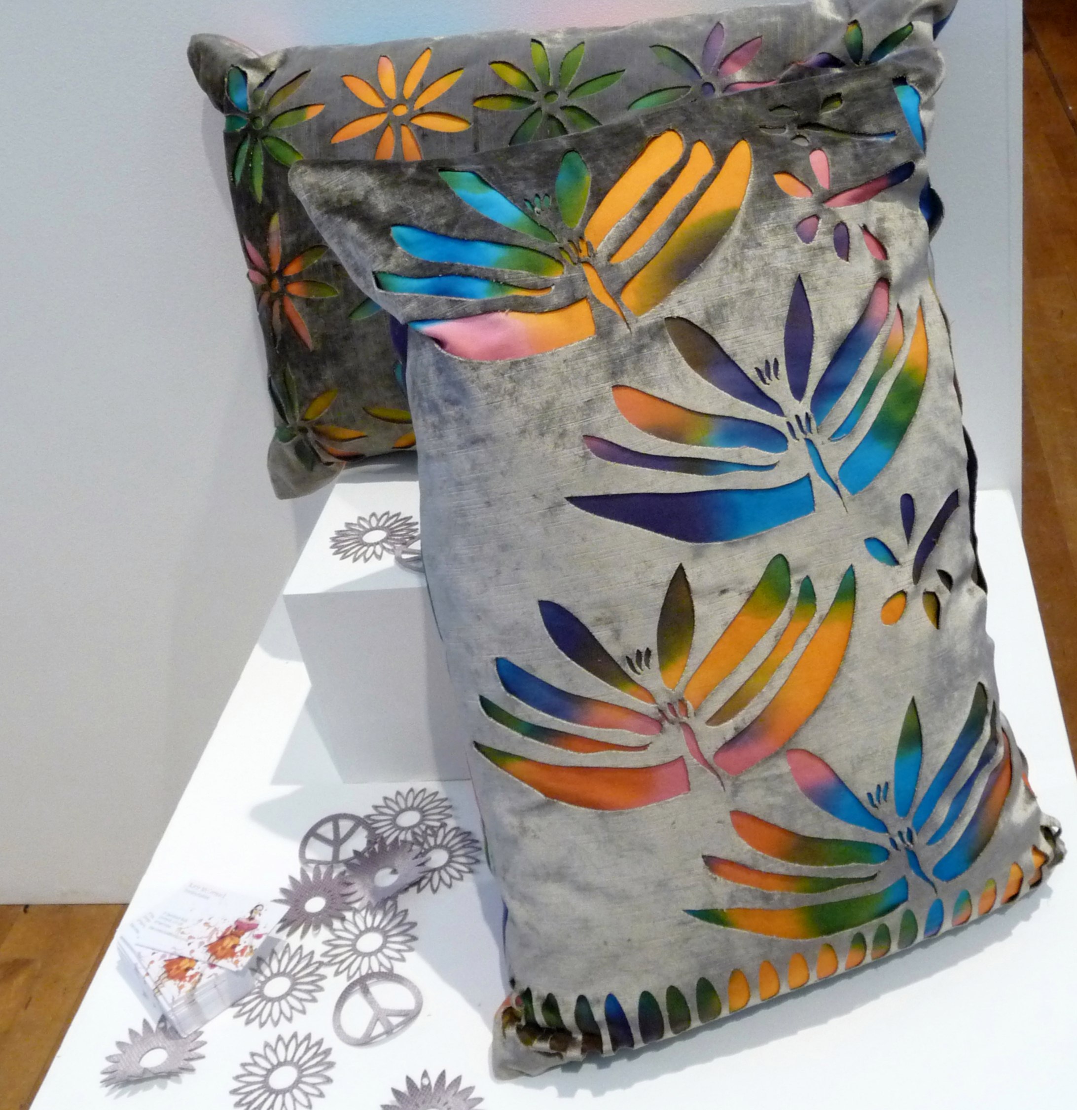 laser cut cushions by Katie McCormack at Liverpool Hope Uni Degree Show 2015
