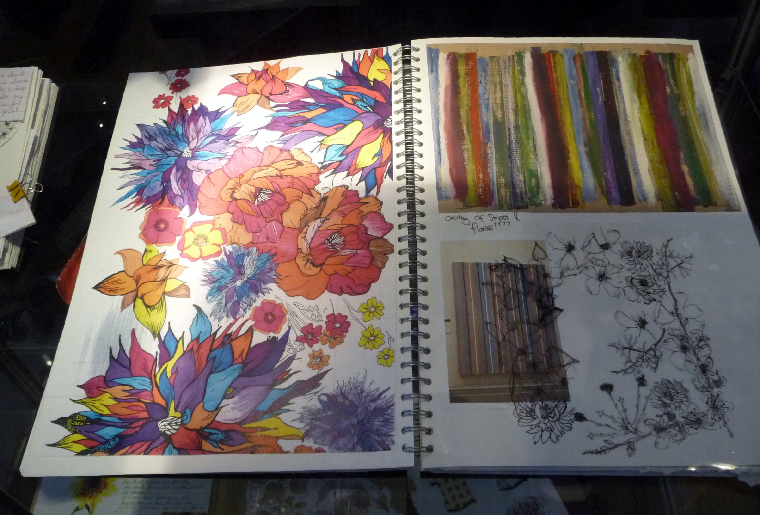 sketch book by Emily Slater at Liverpool Hope Uni Degree Show 2015