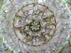 detail of OFF THE TOP OF THEIR HEADS by Bella May Leonard, artist in residence at Gawthorpe Hall 2013. Stitch on pierced perspex.