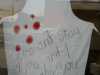 KEEP IT CLEAN, MAKE IT SAFE by Stewart Kelly, Susan Beck, Diana Heredia, cotton, embroidery silk, thread
