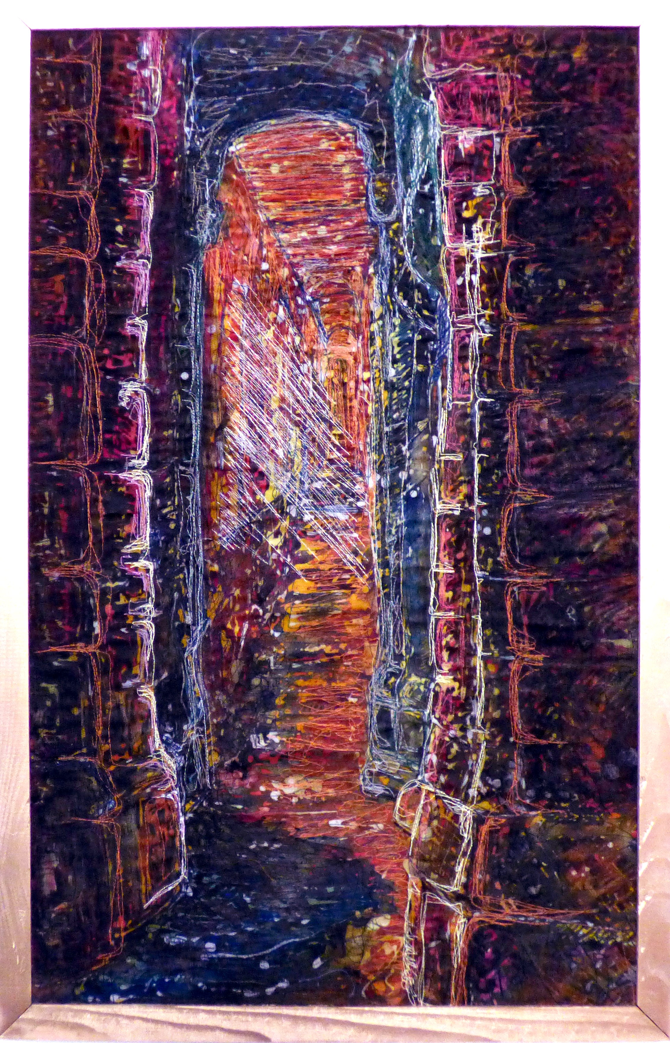 DARK AND LIGHT by Anne Johnson, batik, In All Its Glory exhibition, Chester Cathedral 2016