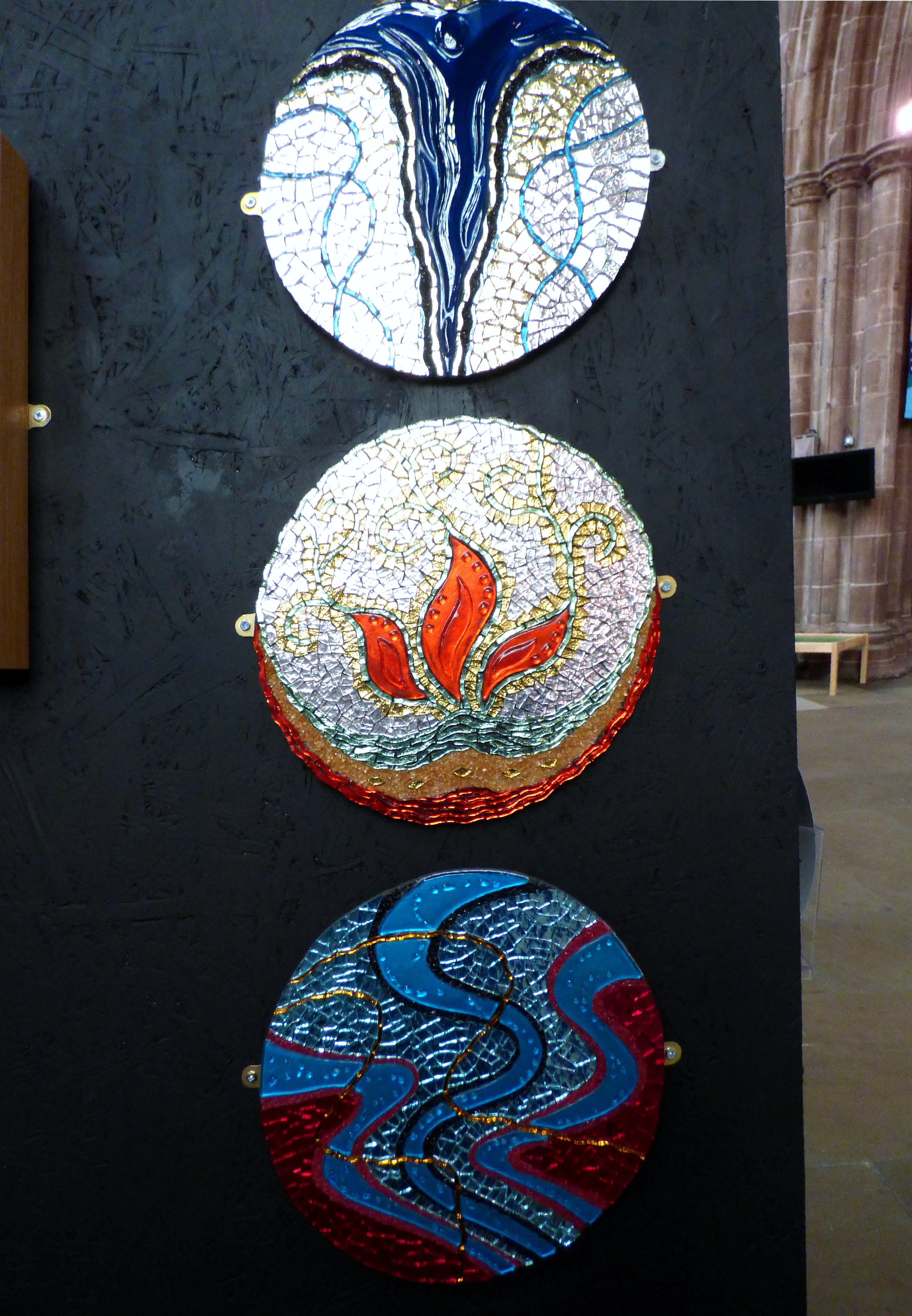 work by Aleta Doran Mosaics at In All Its Glory exhibition, Chester Cathedral 2016