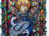 SAINT WERBURGH AND THE GEESE by Nikki Parmenter, mixed media, In All Its Glory exhibition, Chester Cathedral 2016