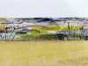 WALK BY THE RIVERBANK by Miriam Forder, N.Wales EG, mixed media & stitch