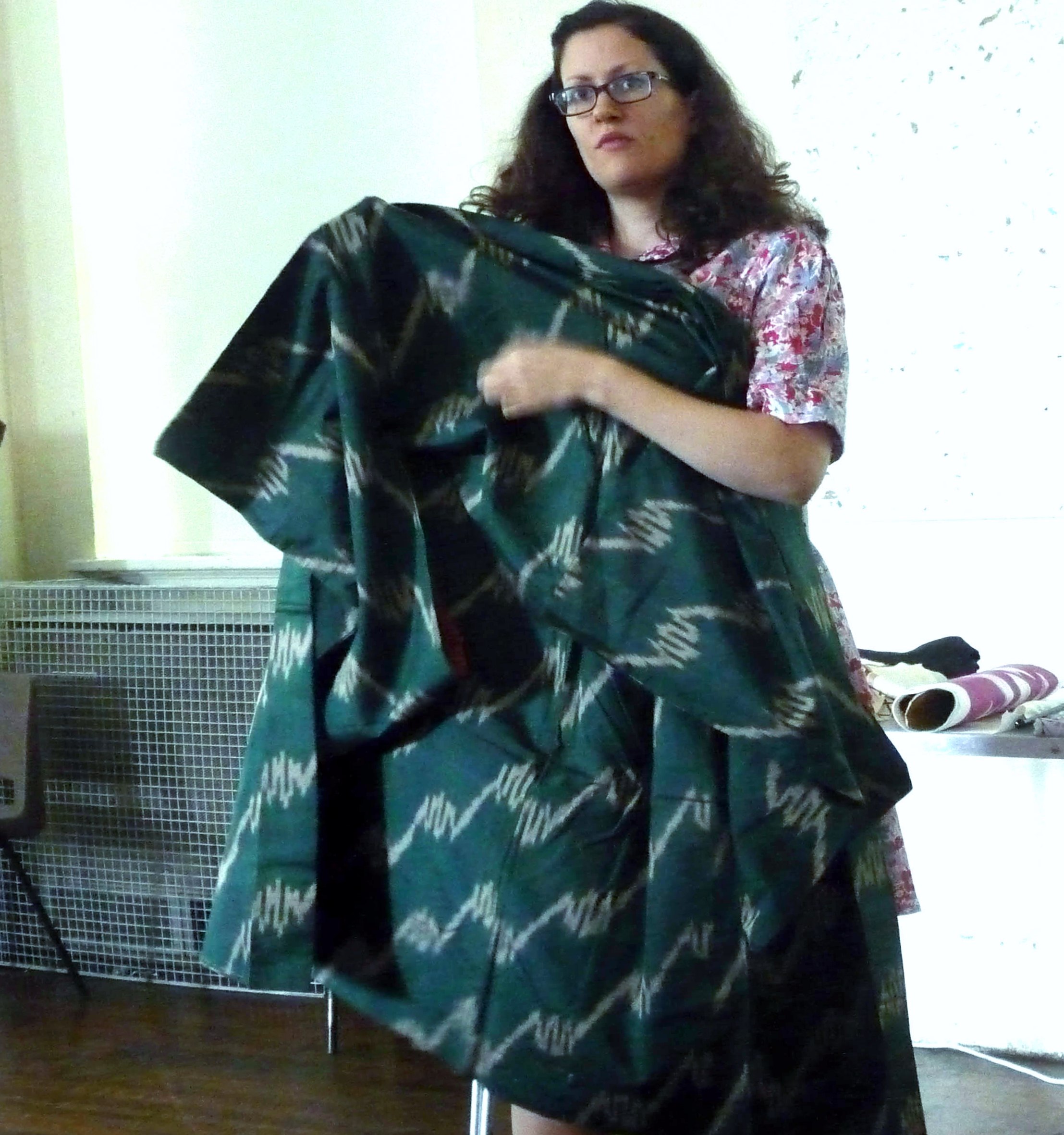 Japanese textile which has been dyed by "meisen" method shown by Katie Chaplin