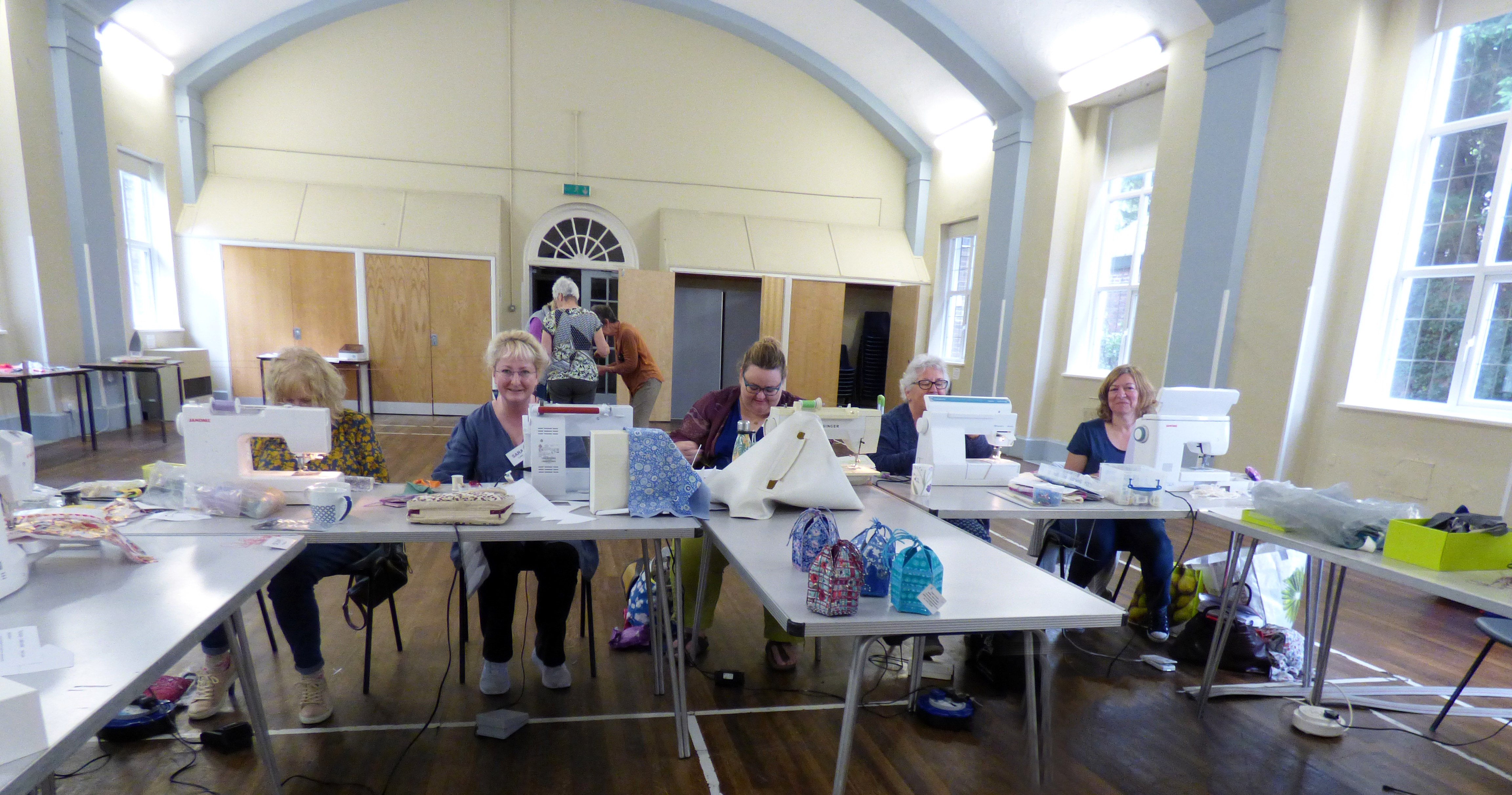 MEG members at 5 sided casket workshop, July 2019