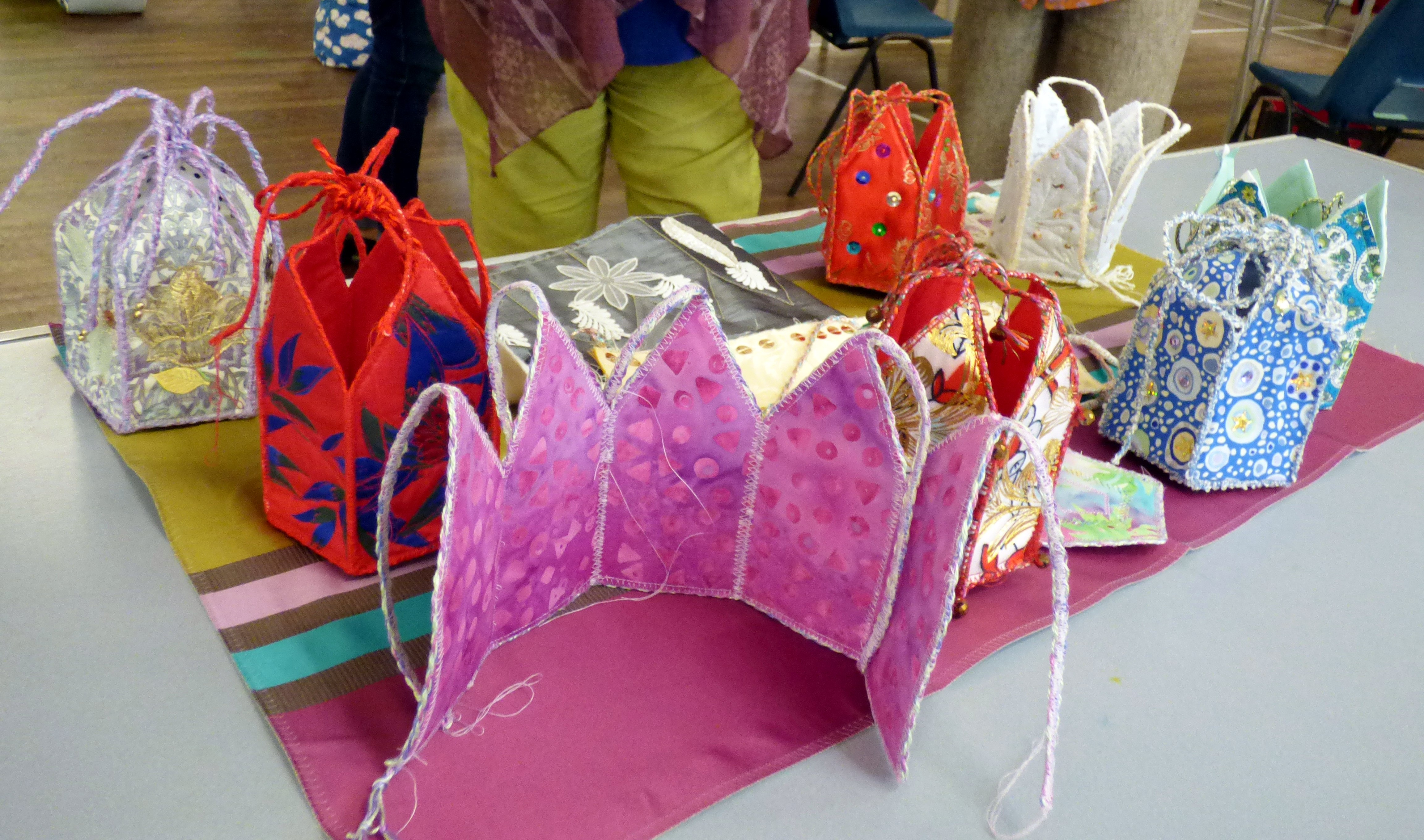 students work at 5 sided casket workshop, July 2019