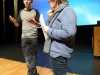 Marie and Jason Jones from Hope Uni, our wonderful and knowledgable rock, at Kaffe Fassett Lecture, Capstone Theatre, Dec 2016