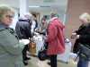 this is Hope Uni students fund raising cake stall at Kaffe Fassett Lecture, Capstone Theatre, Dec 2016