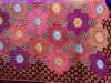 detail of Kaffe Fassett quilt at Kaffe Fassett Lecture, Capstone Theatre, Dec 2016