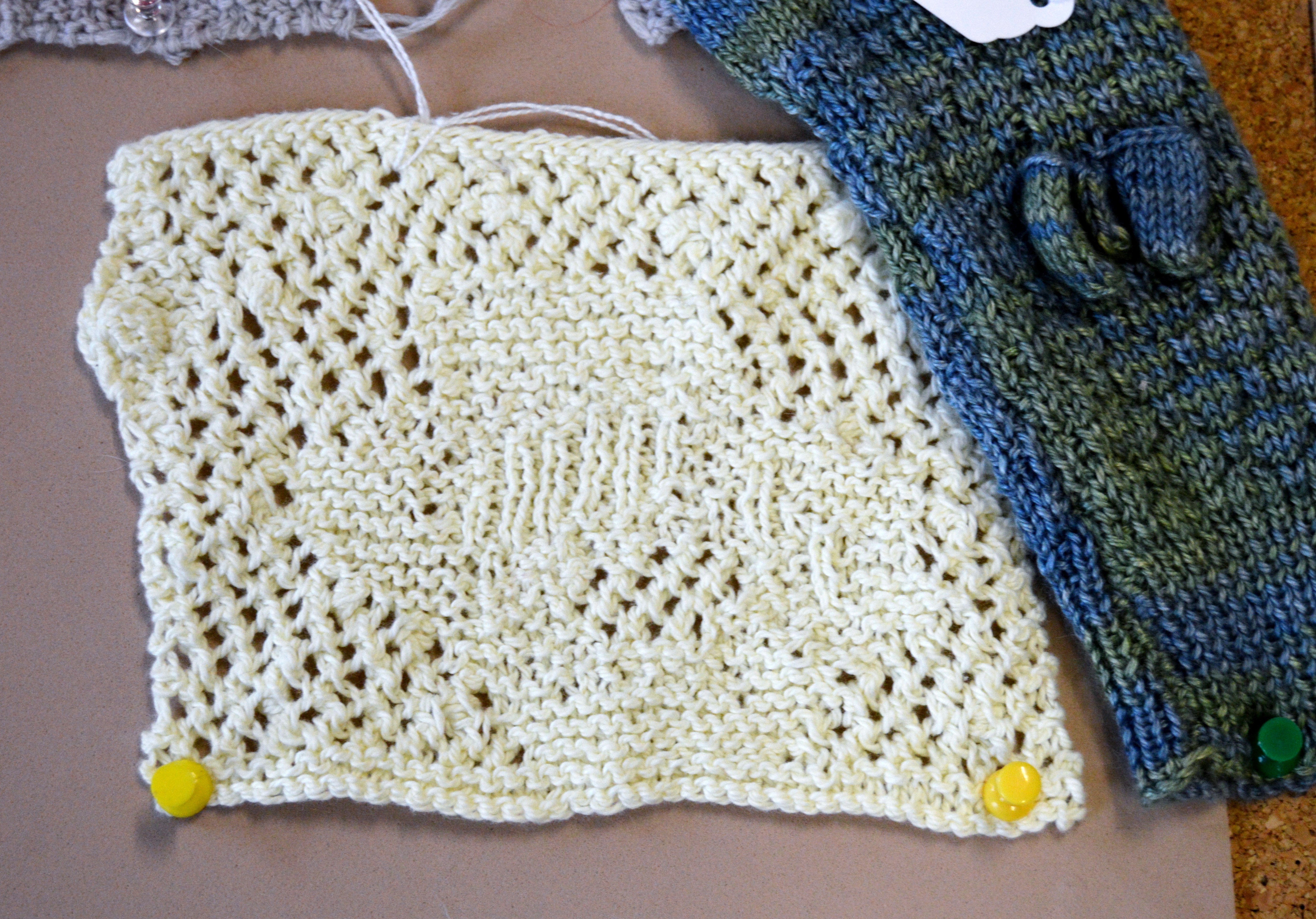samples of knitting designs by Kay Kelloway