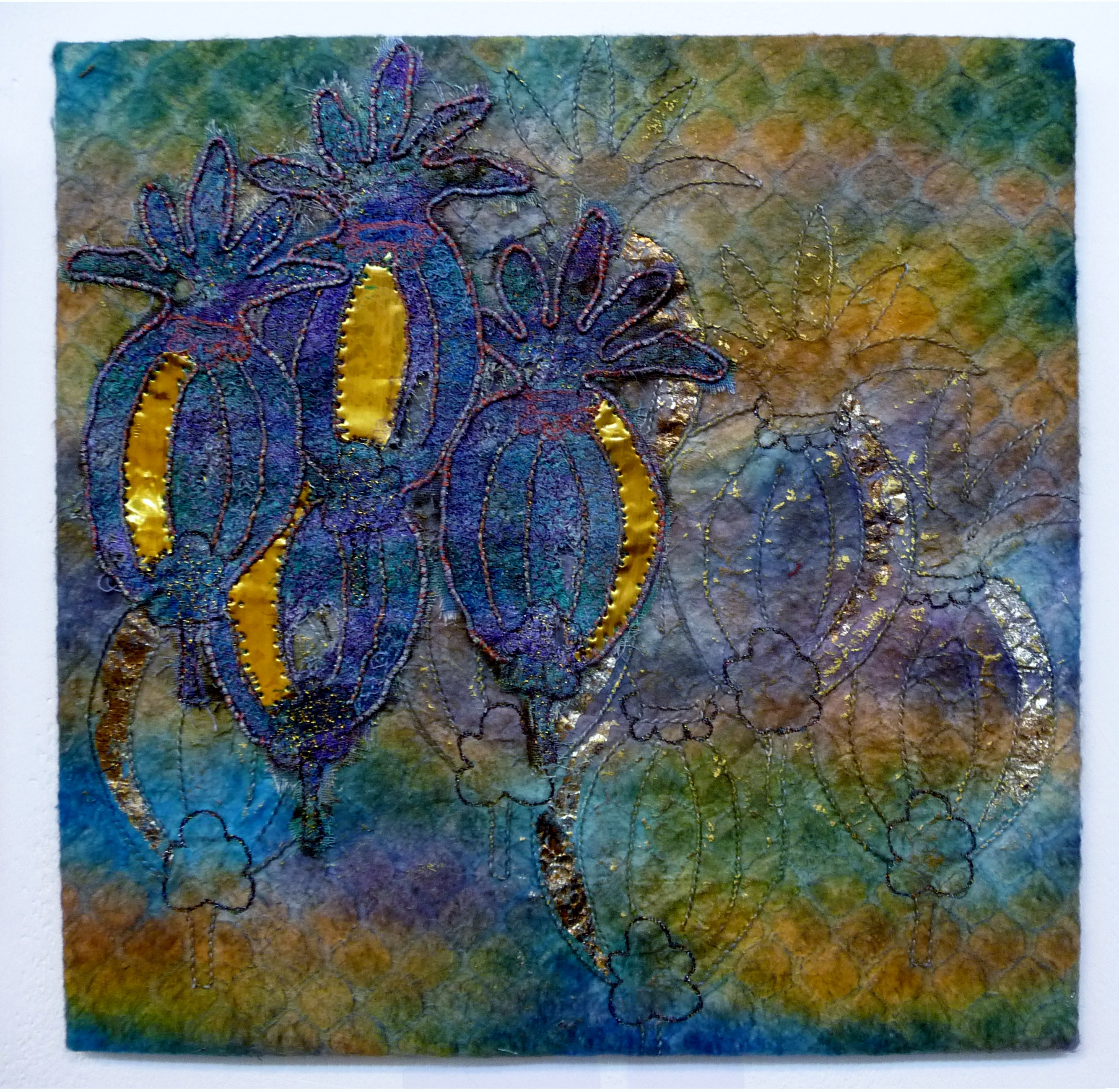 EG All That Glistens 2015 entry HOMAGE TO VAN EYCK by Susan Cooke (winner of Julia Caprara Award for Best Use of Colour)