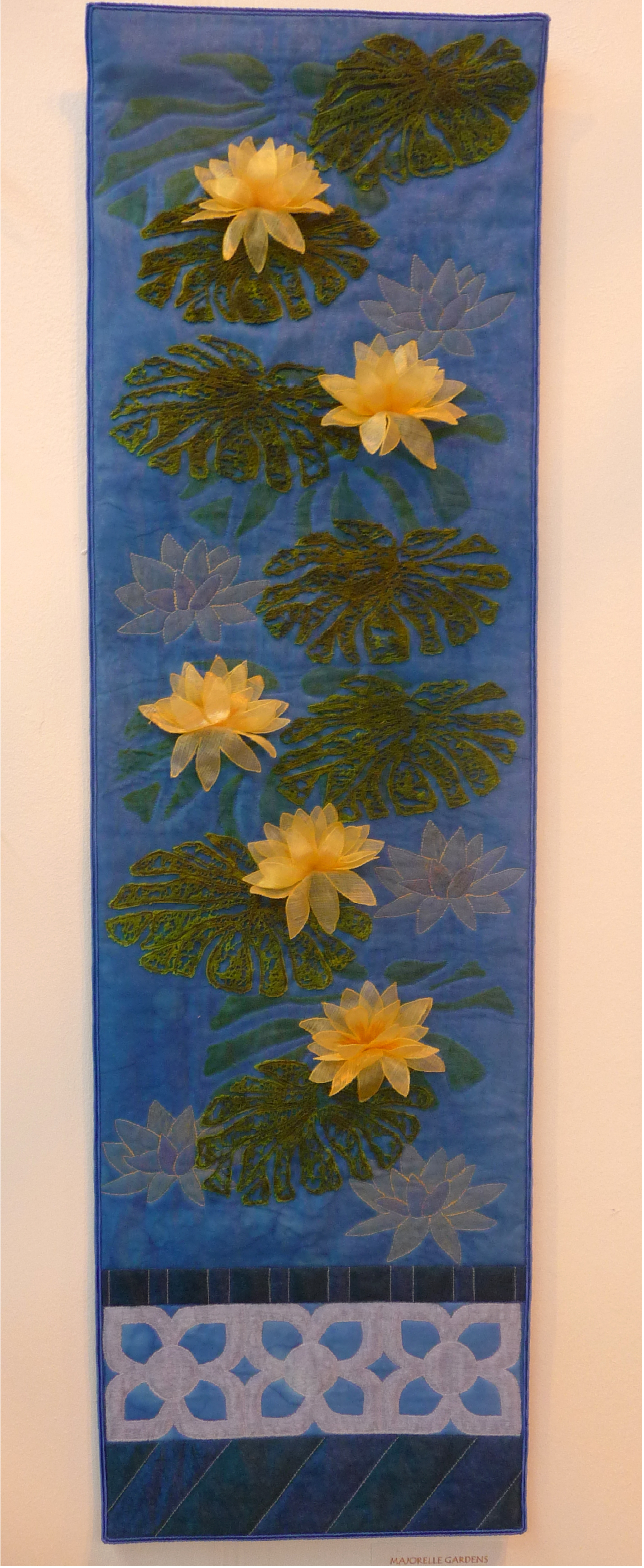MAJORELLE GARDENS (Waterlilies) by Pauline Barnes from Tangent Textiles