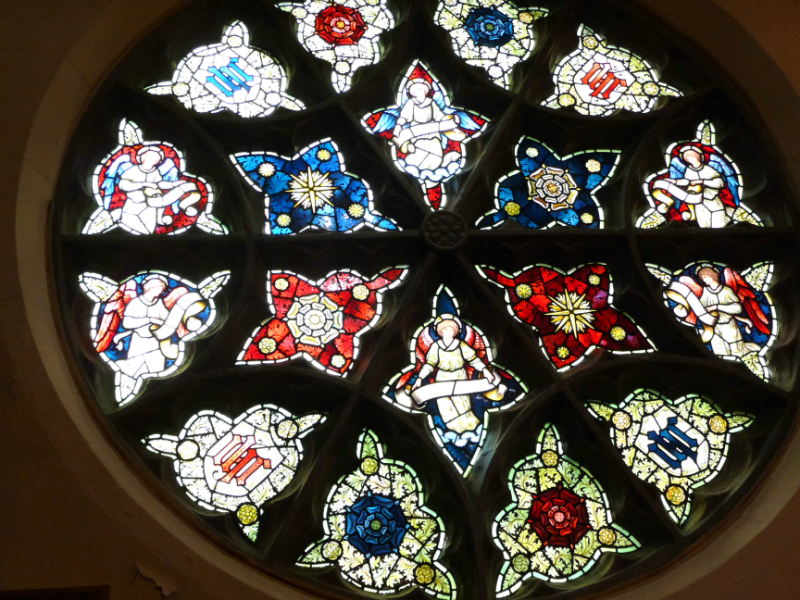 Rose window in St Edward the Confessor Church, Leek