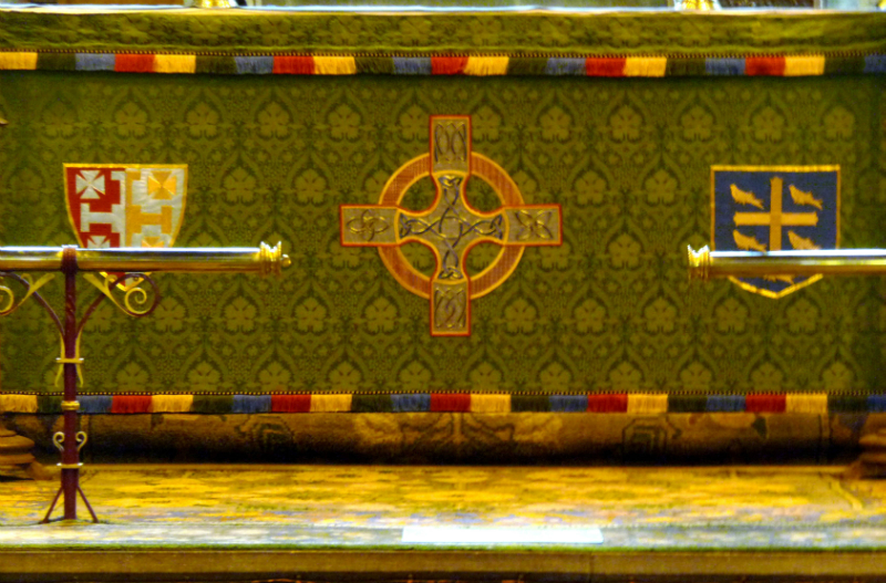 detail of Altar Frontal by Leek School of Embroidery in St Edward the Confessor Church, Leek