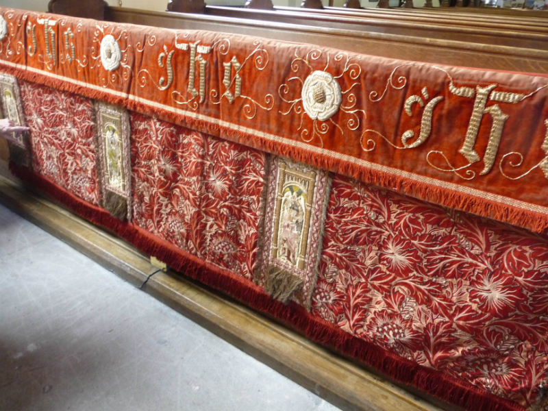 Altar Frontal by Leek School of Embroidery in St. Leonard\'s Church, Ipstones, Staffs