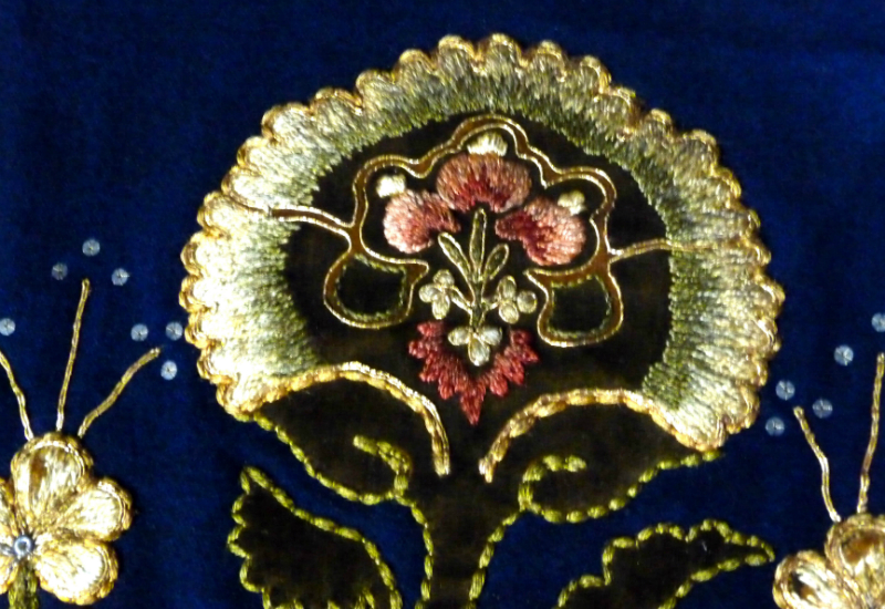 detail of Altar Frontal by Leek School of Embroidery in St. Luke\'s Church, Leek