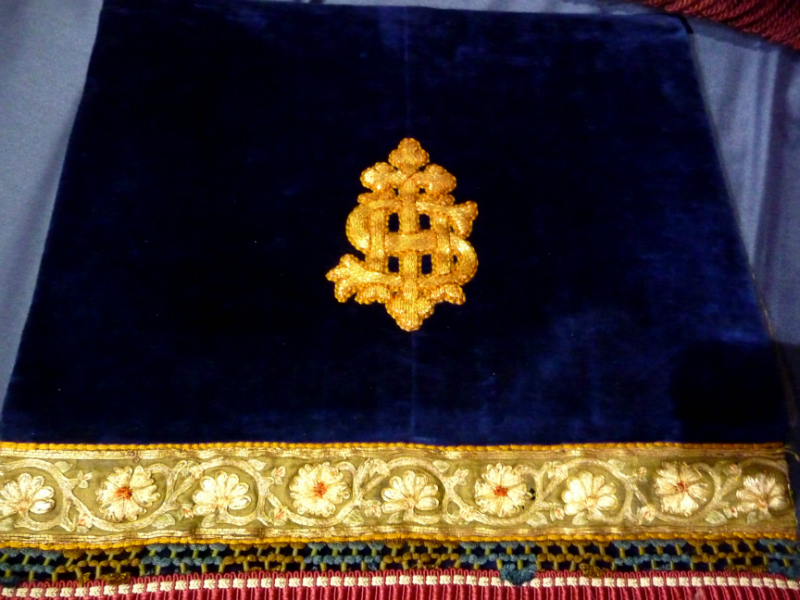Goldwork embroidery by Leek School of Embroidery in St. Luke\'s Church, Leek