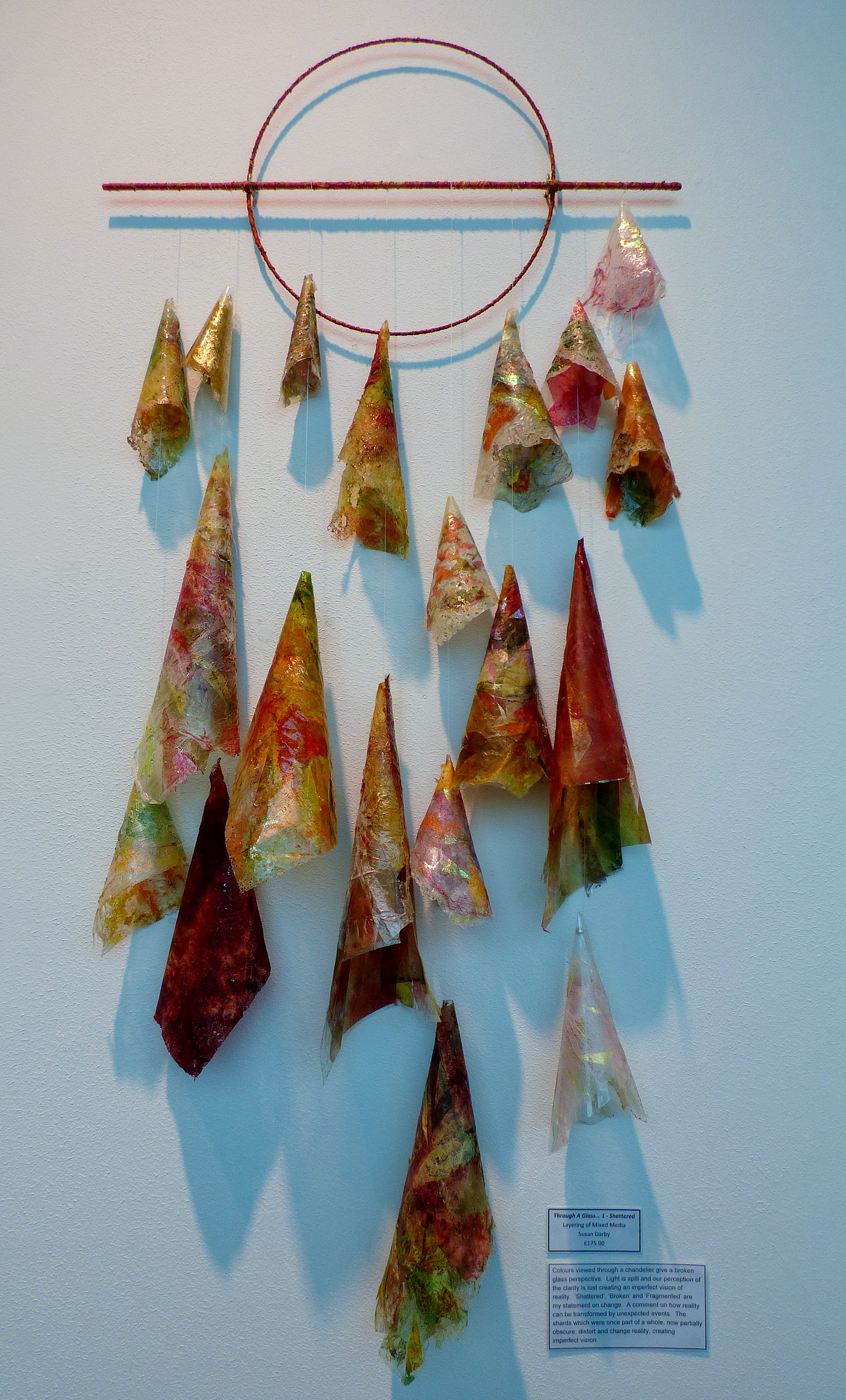 THROUGH A GLASS 1 - SHATTERED by susan Darby, Layering of mixed media, Textile21 at World of Glass, St Helens 2016
