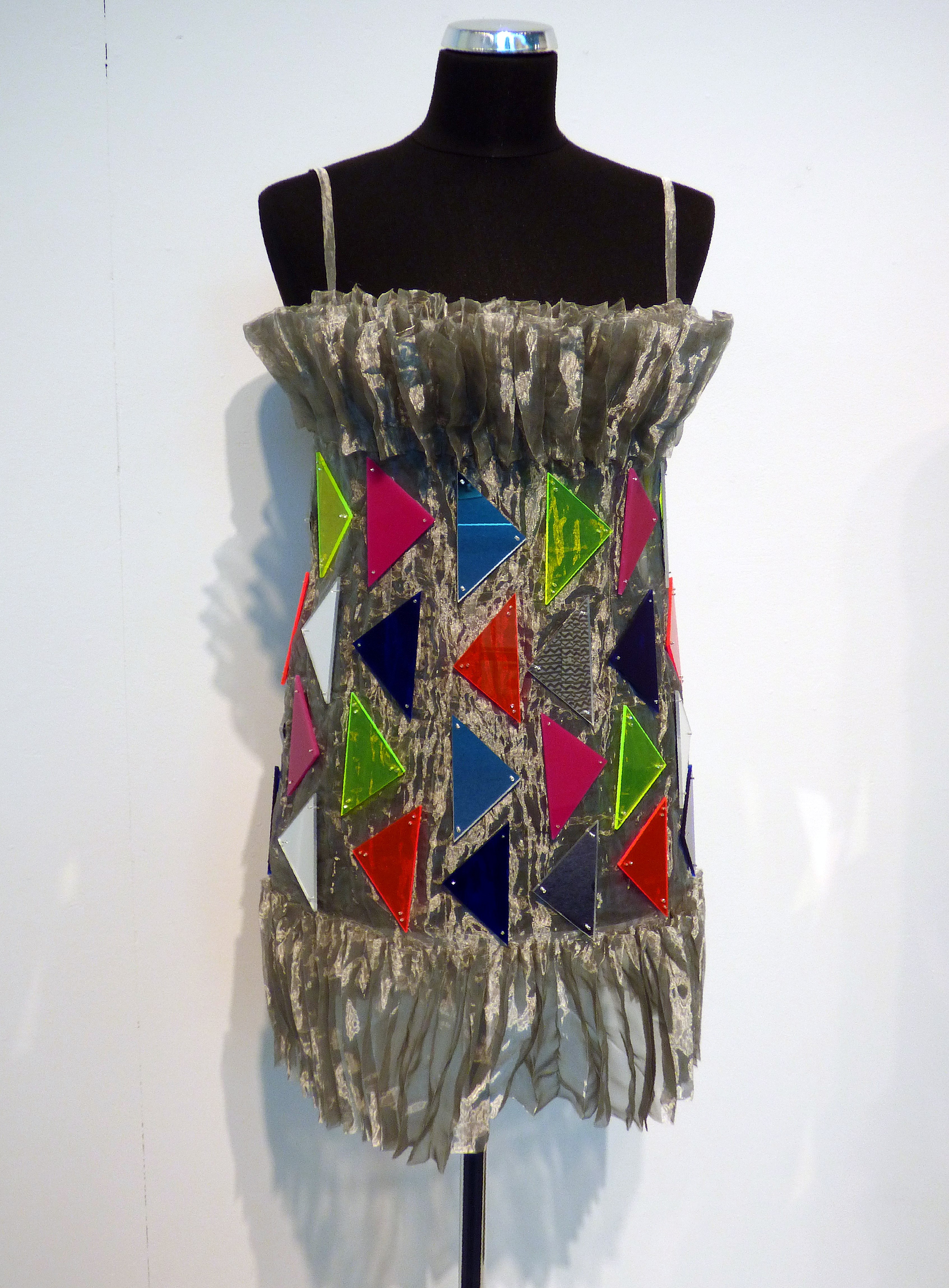 REFLECTION by Jackie Brough, fine wire mesh & perspex, Textile21 at World of Glass, St Helens 2016