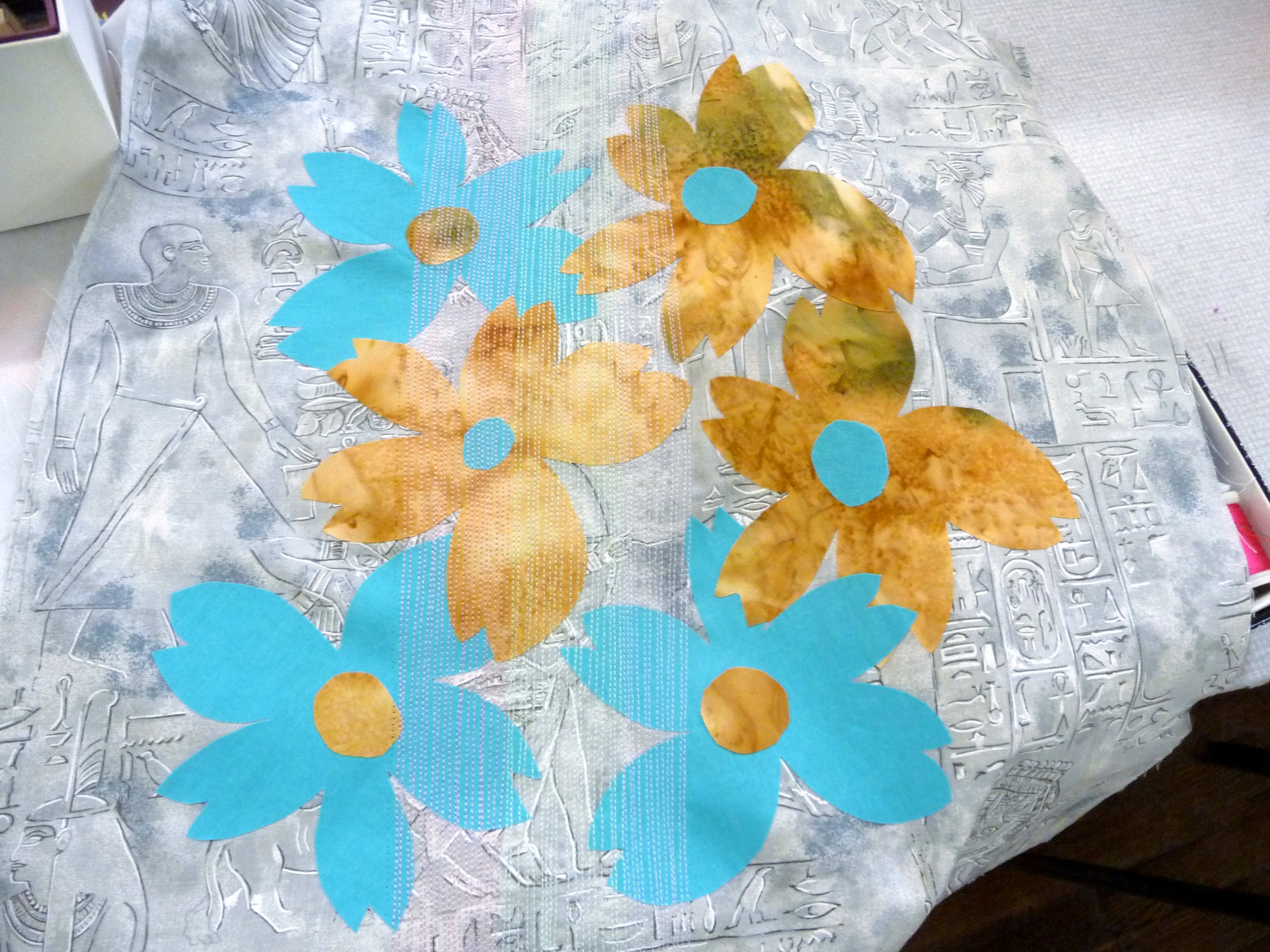 students work at Machine Embroidery workshop with Norma Heron