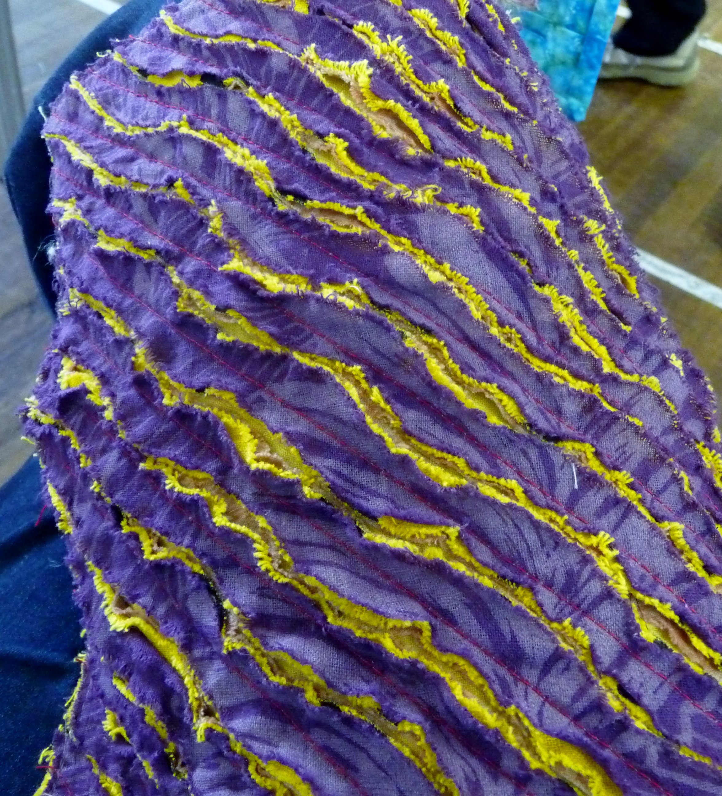 sample of 'chenille' fabric by Norma Heron