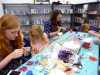 a busy MEG workshop at MAKEFEST in Liverpool Central Library, June 2015