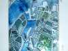 BIRKENHEAD DOCKS, embroidery by Mary Bryning at "Maps in Stitch" Talk by Mary Bryning, October 2023