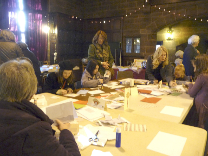 Rachel Davies\'s Christmas card making Workshop proved popular