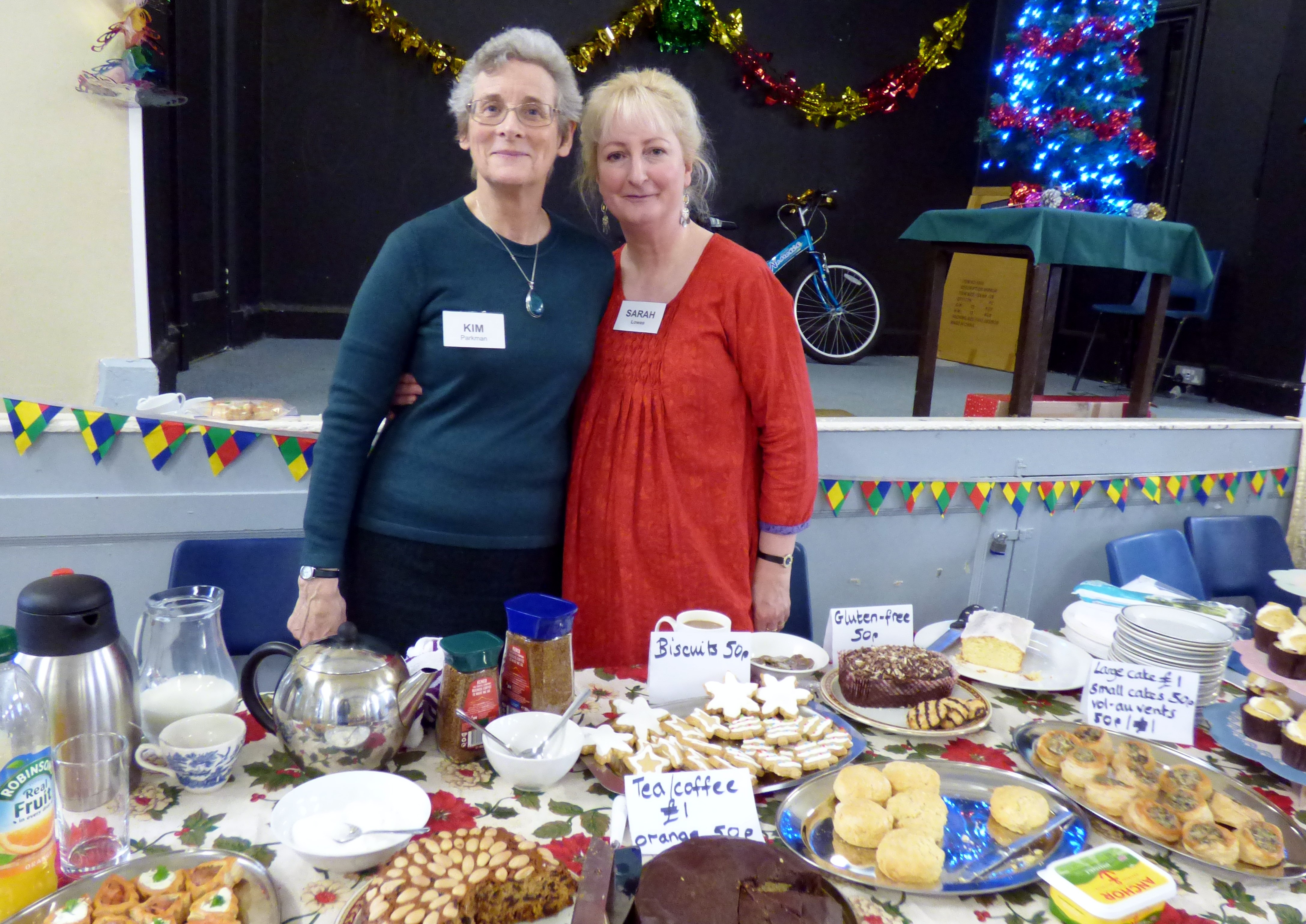 Kim and Sarah are ready to serve our delicious refreshments at MEG Christmas Party 2019