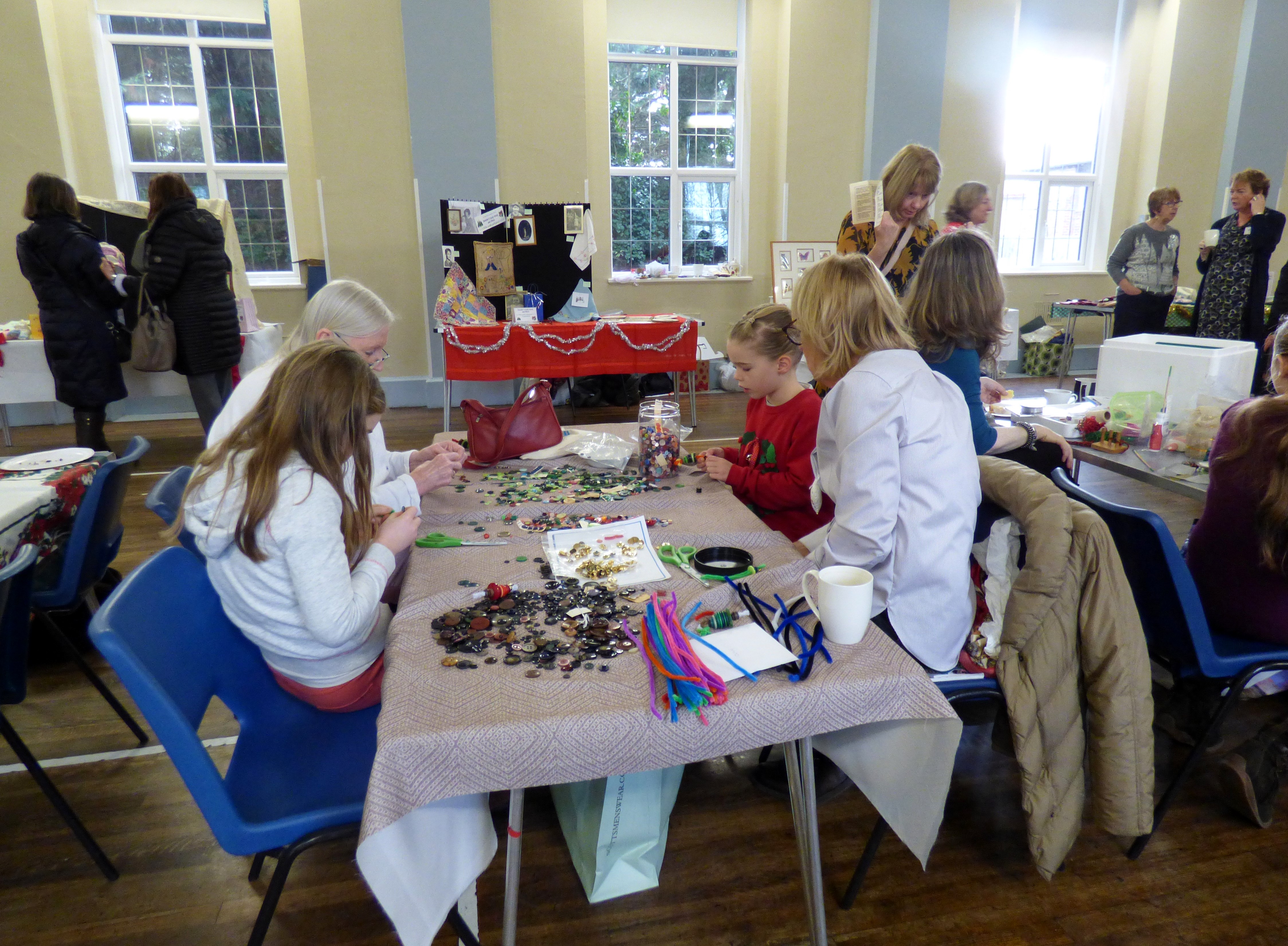 "Make a Button Christmas Tree Decoration" at MEG Christmas Party 2019