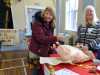 Liz and Eileen with "Pass the Parcel" at MEG Christmas Party 2019