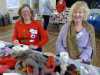 Pauline and Mal with "Make a Needlefelted Robin" activity at MEG Christmas Party 2019