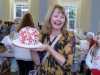 Liz won a wonderful Christmas cake on the Tombola at MEG Christmas Party 2019