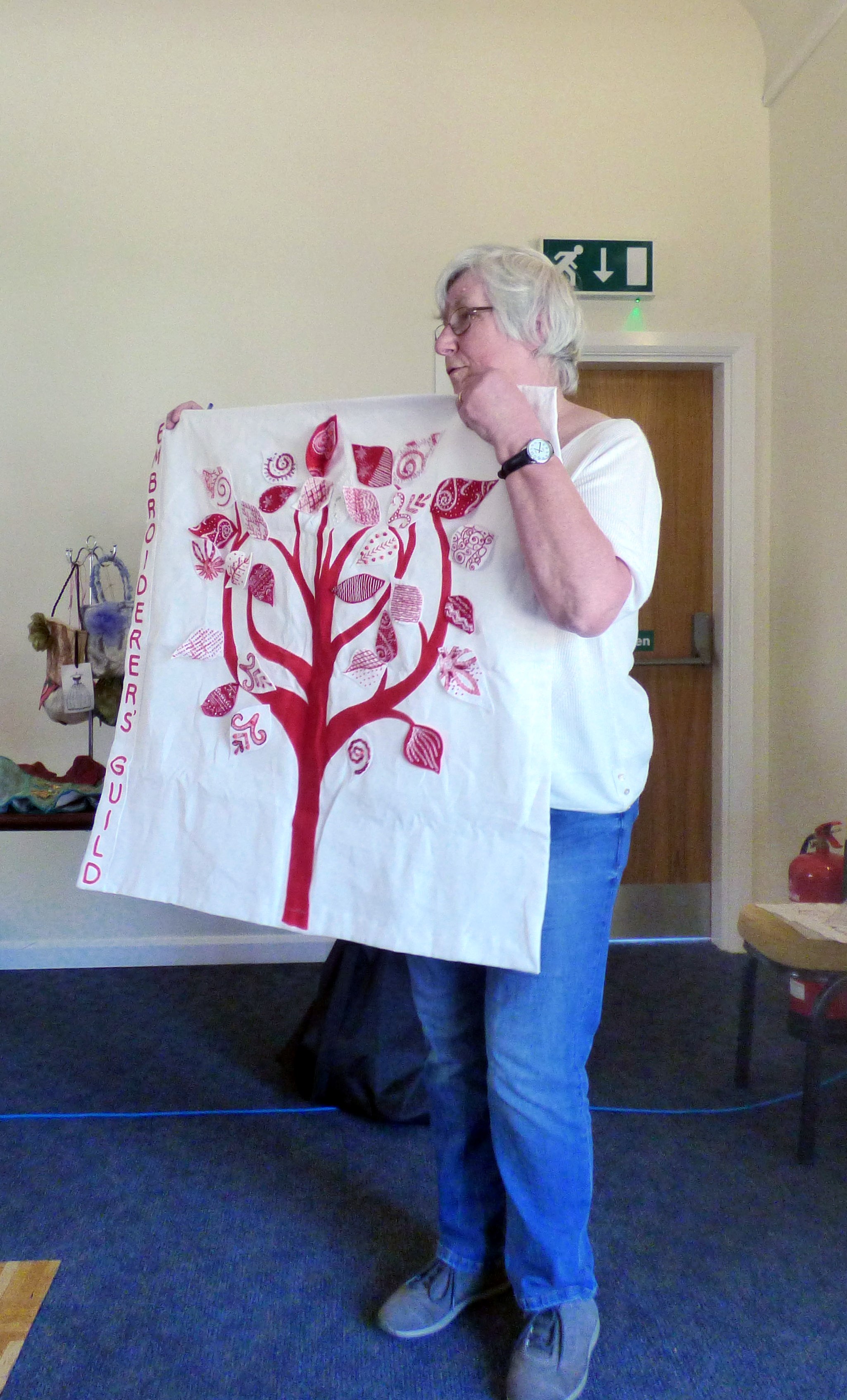 this is the joint project made by Glossop EG following National Stitch Day 2016. The theme was LEAVES
