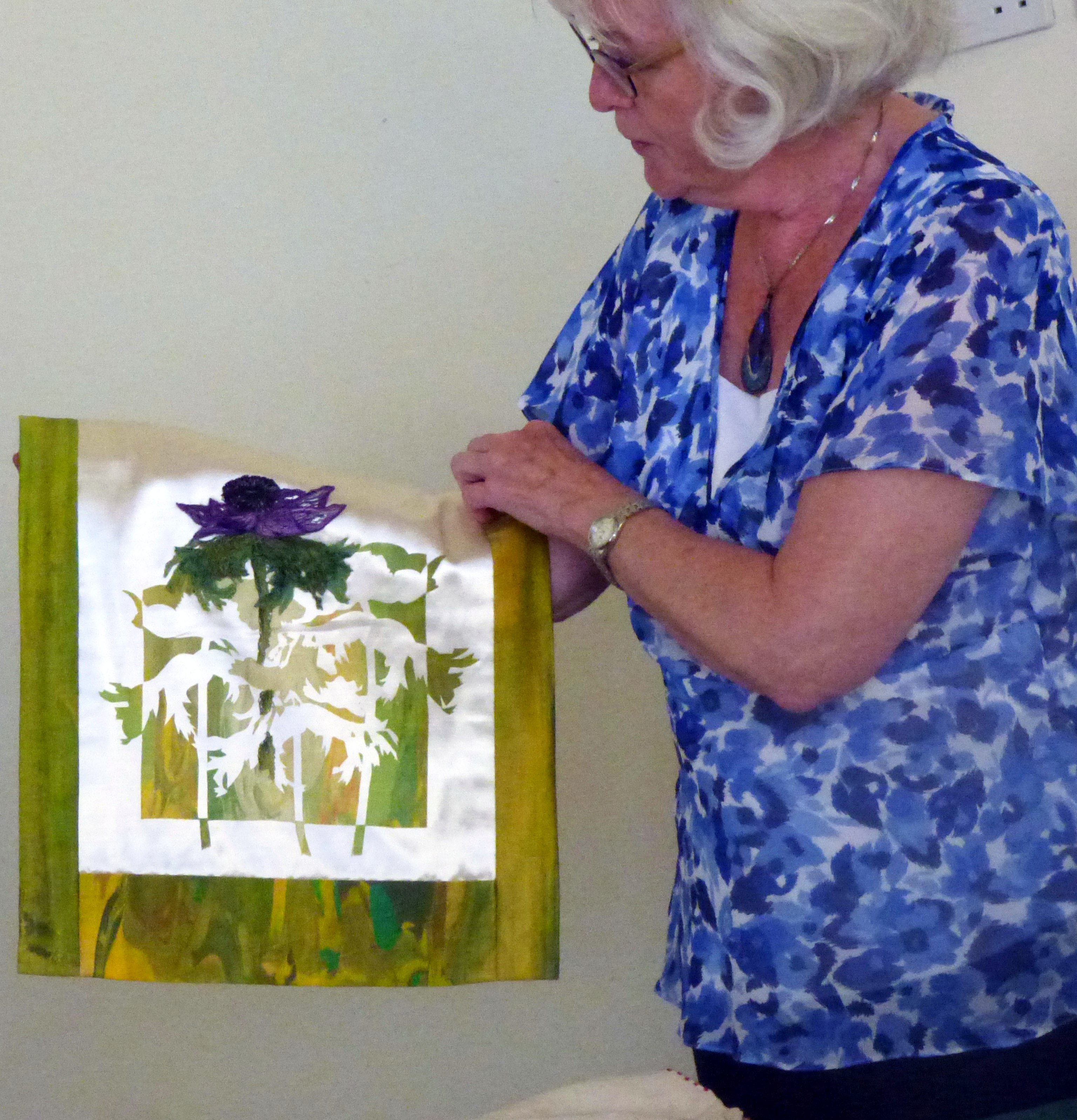 Elsie Watkins is talking to Glossop EG about her textile journey