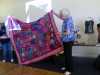 Gill Roberts & Elsie Watkins with Gill's quilt made following a Kaffe Fassett workshop