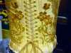 MEG Christmas Party 2015- back view of the winning entry to the Traditional Embroidery competition. Goldwork corset by Gill Roberts